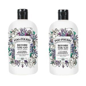 NEW Set 2 Poo-Pourri Before You Go Toilet Spray Refill Lavender Peppermint 16oz